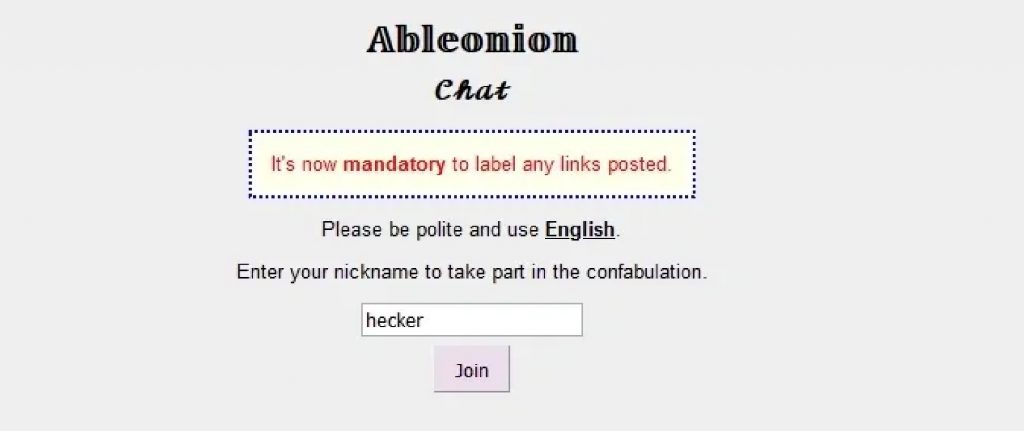 AbleOnion Chat: dark web chat rooms